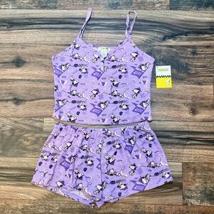 Peanuts Snoopy Lounge set in purple print size large